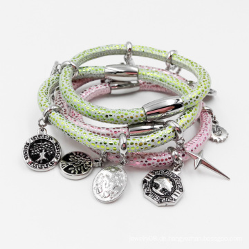 Fabrik Großhandel Stingray Lederarmband mit Custom Made Charms